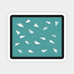 Paper planes pattern Magnet