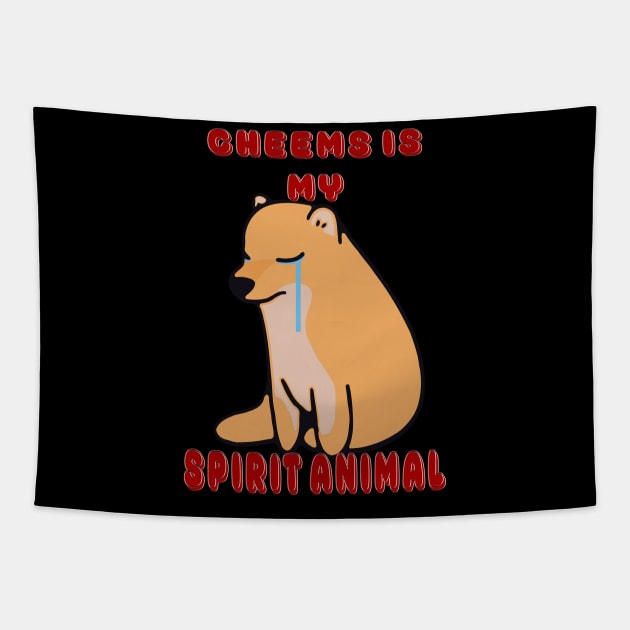 CHEEMS KAWAII SPIRIT ANIMAL CRY'N Tapestry by GeekCastle