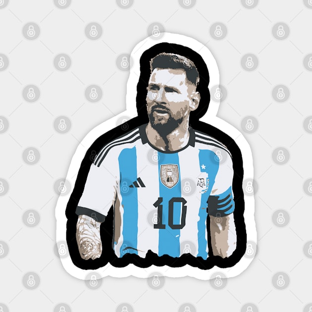 Messi Tribute - Lionel Soccer Player Goat Messi - Ronaldo Soccer Mbappe Messi Argentina Maradona Michael Jordan Inter Miami Ronaldinho Argentina Cristiano Ronaldo - 10 - Barcelona vs real Madrid - World Cup - Mundial de Futbol Magnet by TributeDesigns