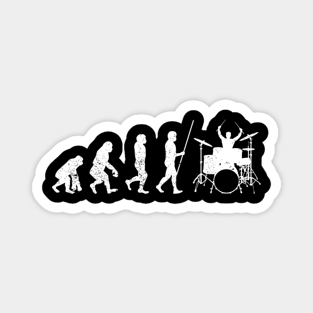 Drummer Evolution Drum Player Magnet by ChrifBouglas