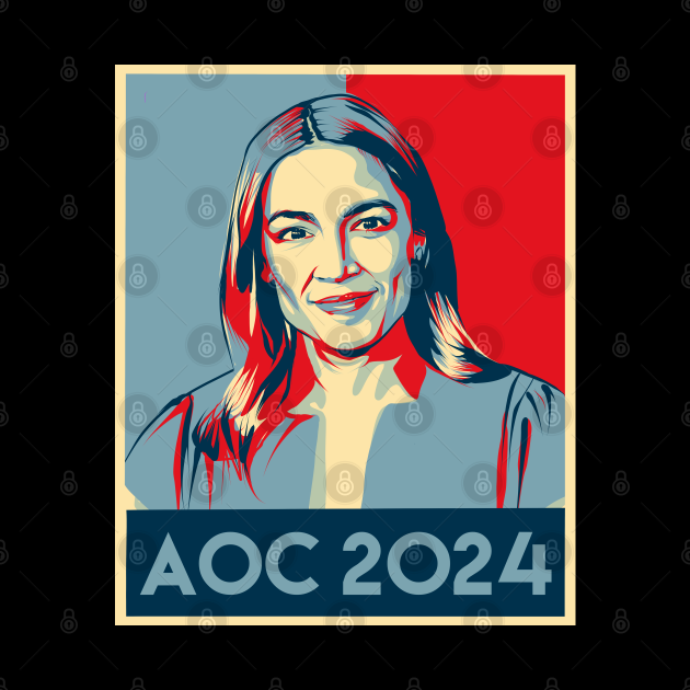 alexandria ocasio cortez, aoc 2024 (hope poster remake) - Aoc Alexandria Ocasio Cortez - Mug ...