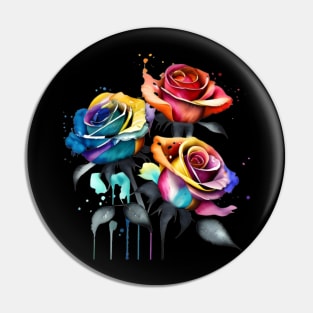 fragrant colourful roses Pin