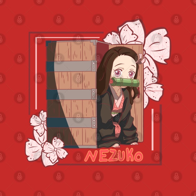 Nezuko in the Box - Nezuko Kamado, Demon Slayer, Anime, Kawaii, Manga by Autumn_Coloredsky