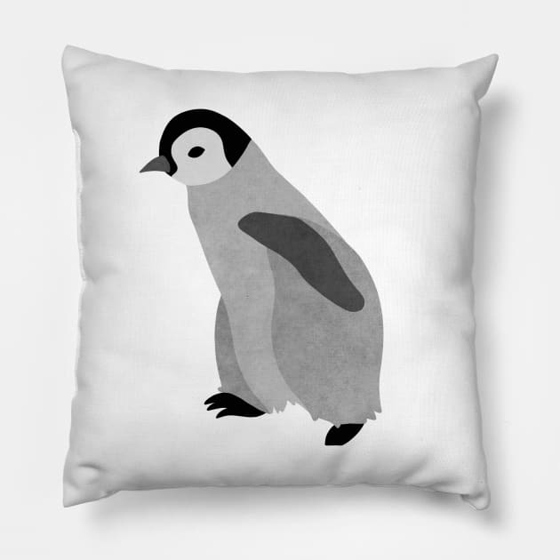 Young Penguin Pillow by Kelly Louise Art