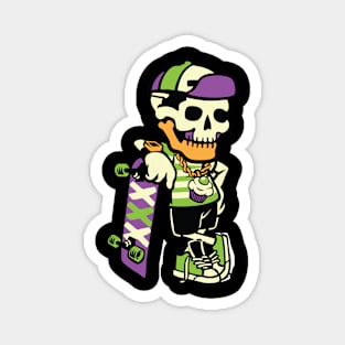 Skater Skull Magnet