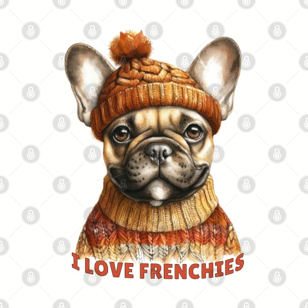 I love frenchies dog portrait of french bulldog by Tintedturtles