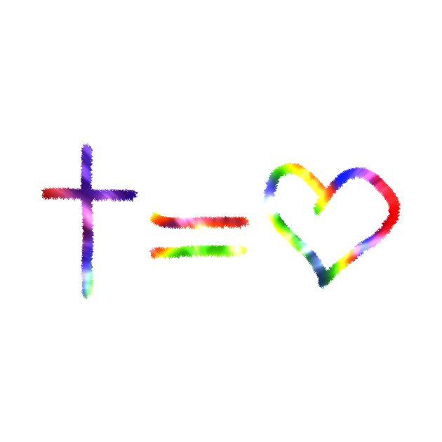 Jesus Equals Love Rainbow Design by 4Craig