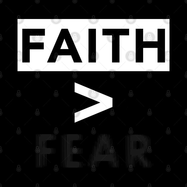 Faith Over Fear Inspirational Affirmation Bible Art by Created by JR