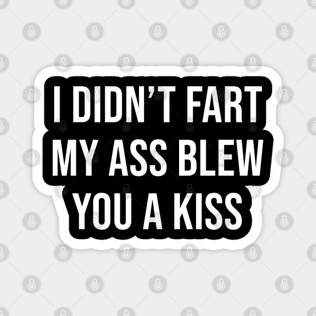 I didn't fart my ass blew you a kiss Magnet by newledesigns