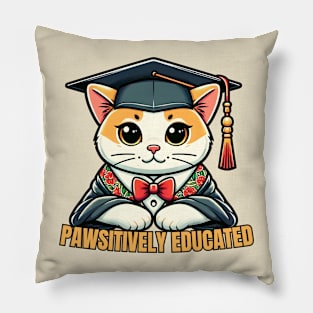 Graduation cat Pillow