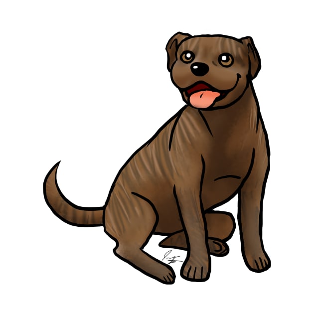 Dog - American Pit Bull - Brindle by Jen's Dogs Custom Gifts and Designs