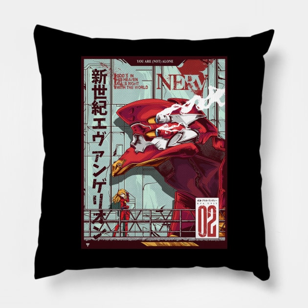 EVA 02 Pillow by seanartzy