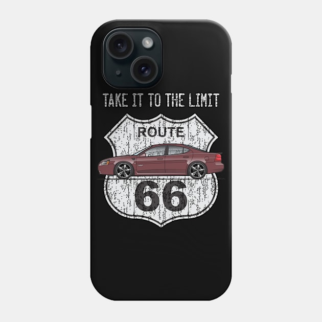 Route 66 Maroon Phone Case by JRCustoms44