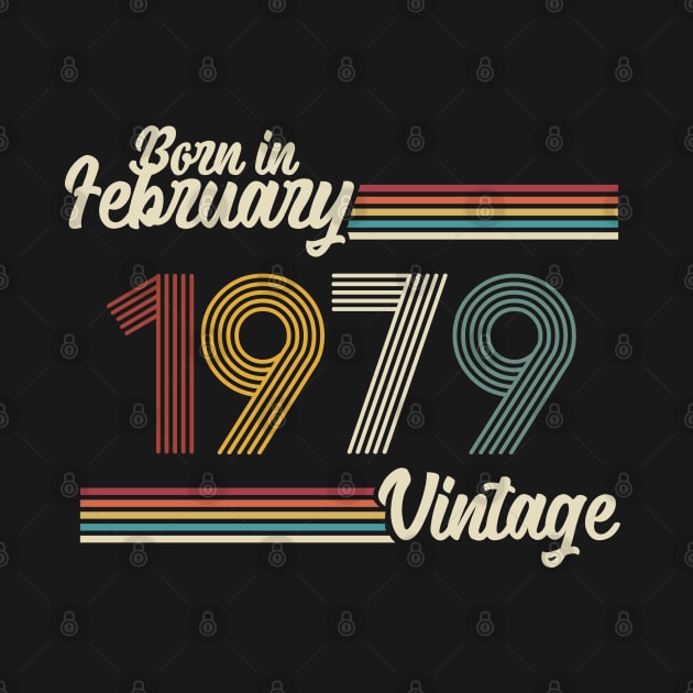 Vintage Born in February 1979 by Jokowow