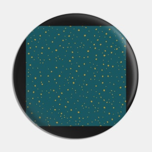 Dotty Dot Deep Teal and Golden Mustard Pin