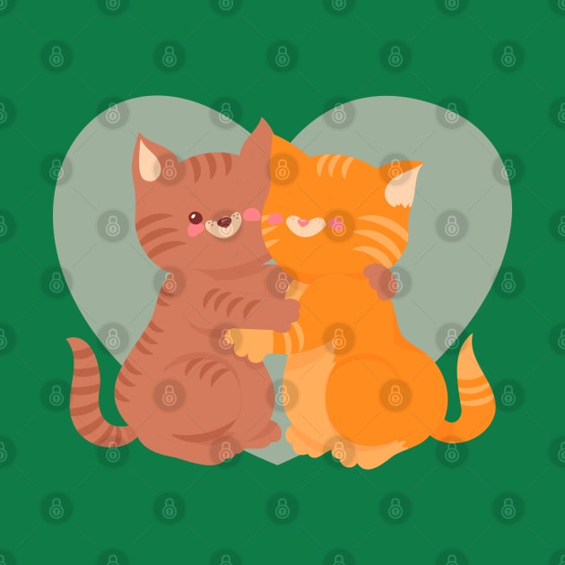 Lovely Cat Couple by Mako Design 