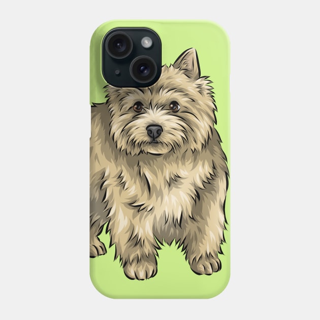 Cute Norwich Terrier Dog Phone Case by Shirin Illustration