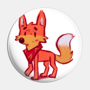 Cute Red Wolf Drawing Pin