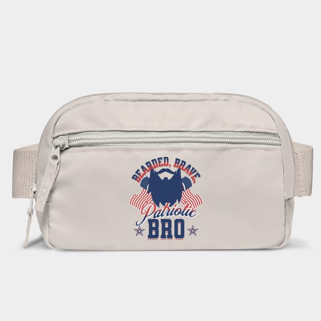 Bearded, Brave, Patriotic Bro 4th of July Independence Day by creative