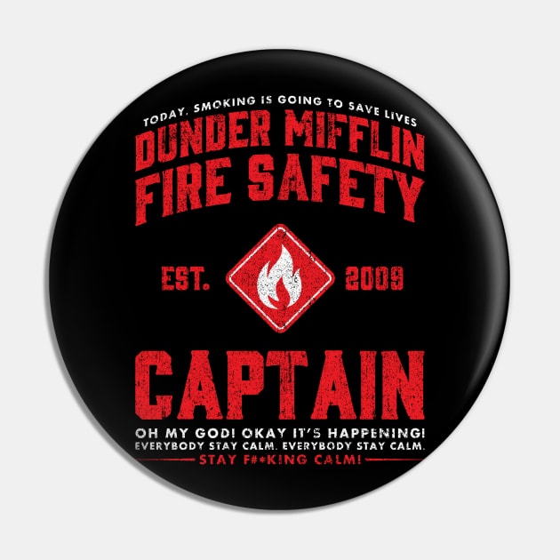 Dunder Mifflin Fire Safety Captain (Variant) Pin by huckblade