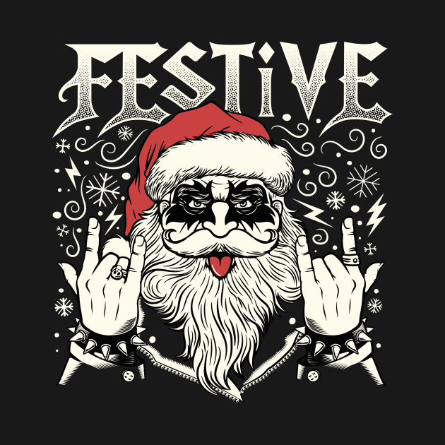 Festive Rock and Roll Santa Claus by Tobe Fonseca by Tobe_Fonseca