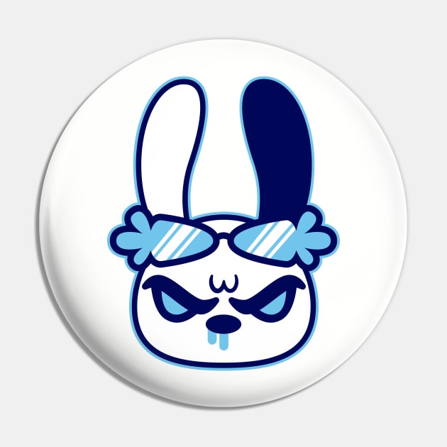 Blue Pro Gamer Bunny Pin by TamiPop