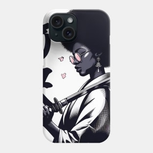 cute afro girl katana sakura Phone Case