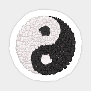 Yin Yang Cats Magnet