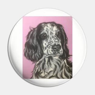 Black and white Cocker Spaniel Pin