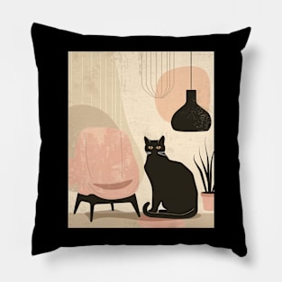 Mid Century Modern CAT Novel Planters Pillow