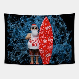 THE SURFIST SANTA Tapestry