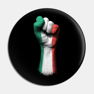 Flag of Italy on a Raised Clenched Fist Pin