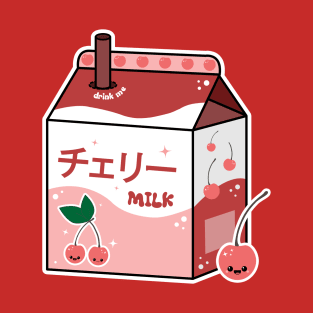 Kawaii Cherry Milk T-Shirt