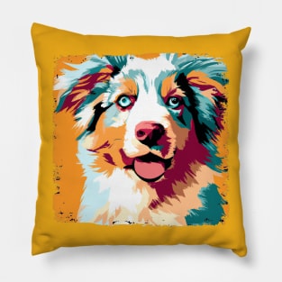 Miniature American Shepherd Pop Art - Dog Lover Gifts Pillow