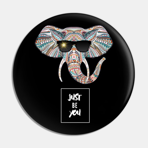 Just Be You! - Elephant Pin by Barts Arts