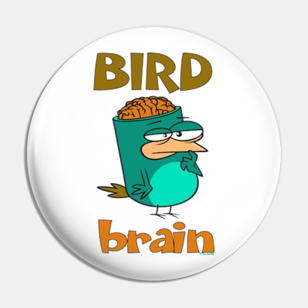 Birdbrain Design for Bird Lovers Pin by ConCept