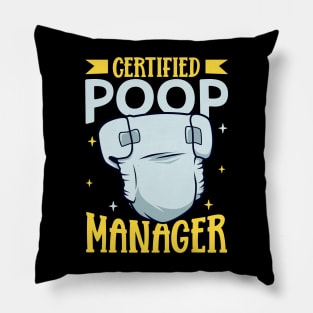 Certified Poop Manager - Diaper Changer Pillow