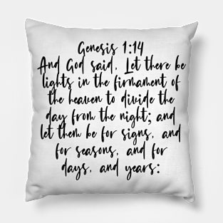 Genesis 1:14 Pillow