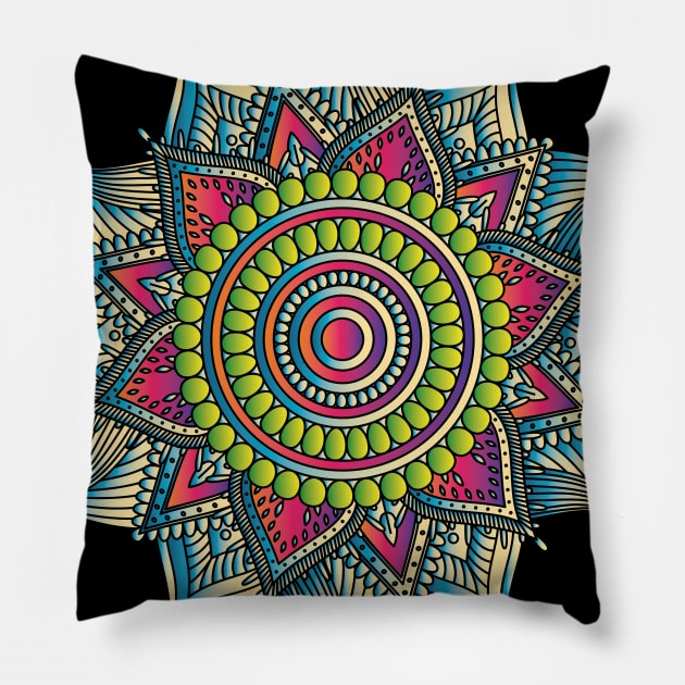 Beautiful Mandala Pillow by SVGdreamcollection