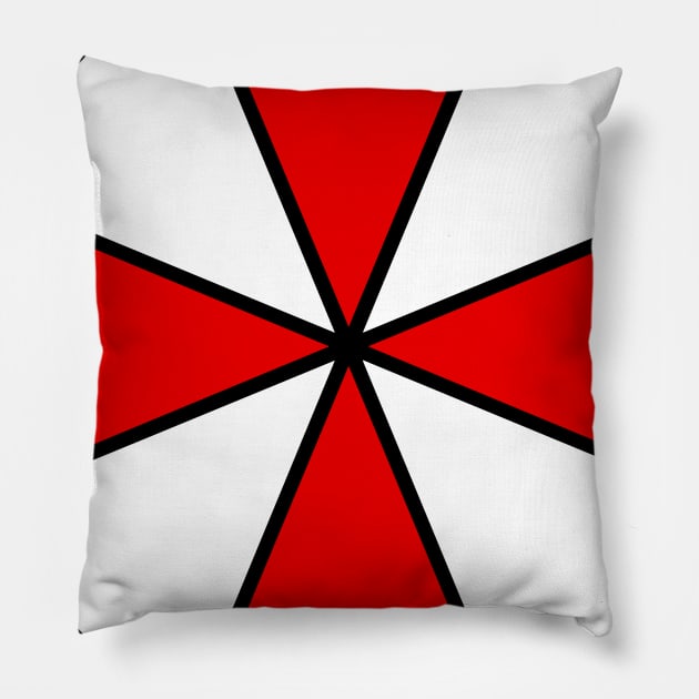 Umbrella Corporation Insignia Pillow by JayVal