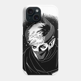 Cyberpunk Tiefling (B&W) Phone Case