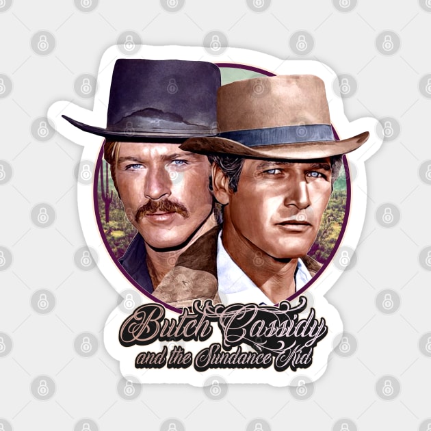 Retro Butch Cassidy and the Sundance Kid Outlaw Tribute Magnet by darklordpug