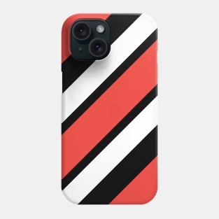 Red Black White Stripes Pattern Phone Case