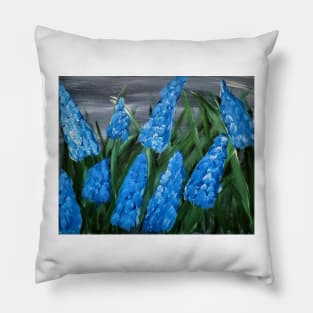 Some blue wildflowers Pillow