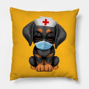 Cute Doberman Puppy Nurse Pillow