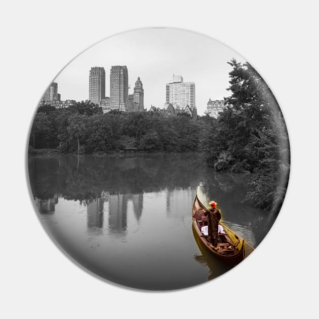 Central Park Manhattan Gondola Boat NYC Pin by eleonoraingrid