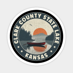 Clark County State Lake Kansas Sunset Magnet