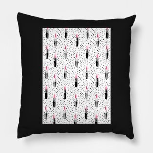 Dots, Polka dots, Lipstick, Pattern, Scandinavian, Nordic, Fashion print, Scandinavian art, Modern art, Wall art, Print, Minimalistic, Modern Pillow