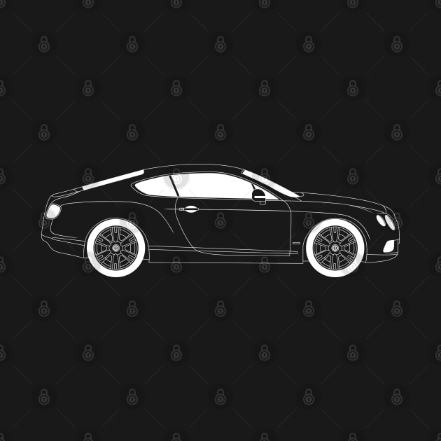 Continental GT White Outline by kindacoolbutnotreally