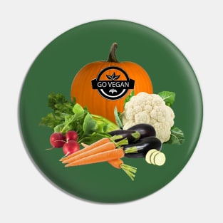 Go Vegan Pin